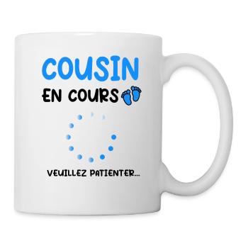 Annonce grossesse Cousin en cours - Mug blanc - blanc - Droite