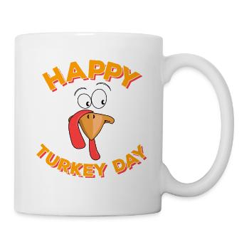Bonne journée de la dinde Thanksgiving Erntedank Truthahn - Mug blanc - blanc - Droite