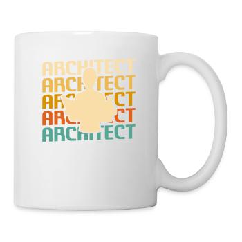 Retro Vintage Classic Architect Architecture - Tasse - Weiß - Rechts
