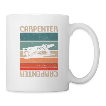 Retro Vintage Classic Carpenter Carpentry - Tasse - Weiß - Rechts