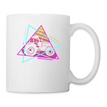 Retro Vintage Classic Farmer Farming - Tasse - Weiß - Rechts