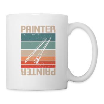 Retro Vintage Painter Paint Painting - Mug - white - Right