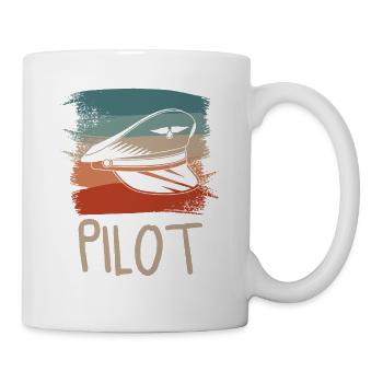 Retro Vintage Classic Pilot Aviation - Mug - white - Right