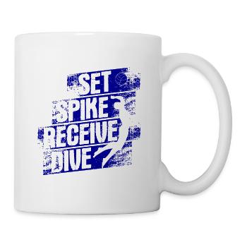 Volleyballer Spruch Für Volleyballspiel Volleyball - Tasse - Weiß - Rechts