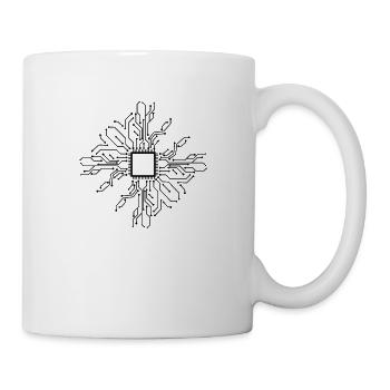 Computer Leiterplatte IT Informatik CPU - Tasse - Weiß - Rechts