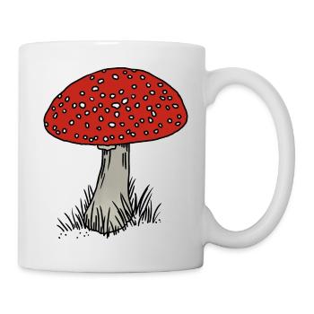 Fliegenpilz farbig - Tasse - Weiß - Rechts