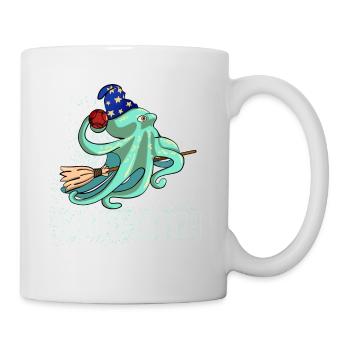 Squid-Ditch On A Broom Magical Octopus Costum - Tasse - Weiß - Rechts