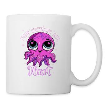 Pretty-Pretty You Octopi My Heart Squid Adorable - Tasse - Weiß - Rechts
