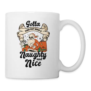 Scary Santa Schädel Weihnachten Urlaub Horror - Tasse - Weiß - Rechts
