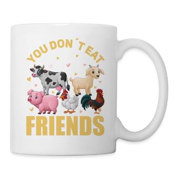 Amoureux des animaux Militant des droits des animaux végétalien végétarien - Mug blanc - blanc - Droite