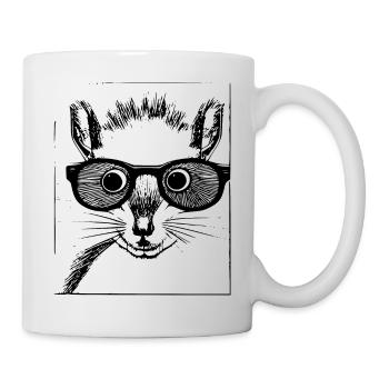 Squirrel Sunglasses Animal Cute Funny Cool 01 - Mug - white - Right