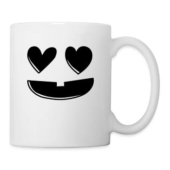 Heart Pumpkin Head Pumpkin Face Halloween - Mug - white - Right