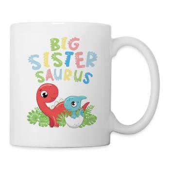 Große Schwester Saurus Geschwister Herbivore - Tasse - Weiß - Rechts