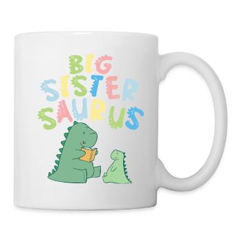 Große Schwester Saurus Geschwister Herbivore - Tasse - Weiß - Rechts