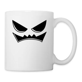 Angry Pumpkin Head Pumpkin Face Halloween - Tasse - Weiß - Rechts