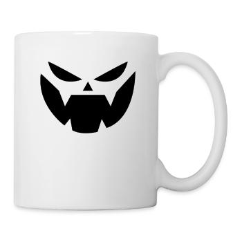 Evil Pumpkin Face Pumpkin Head Halloween - Tasse - Weiß - Rechts