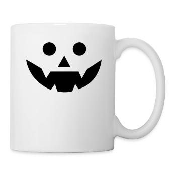 Creepy Pumpkin Face Pumpkin Head Halloween - Tasse - Weiß - Rechts