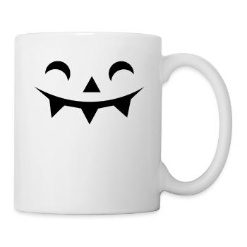 Laugh Pumpkin Face Pumpkin Head Halloween - Tasse - Weiß - Rechts