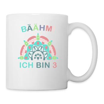 3 Jahre Geburtstagskind Regenbogen 3. Geburtstag - Tasse - Weiß - Rechts