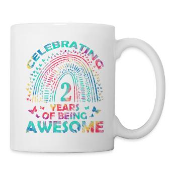 Feiern Sie 2 Jahre Des Seins Awesome Geburtstag - Tasse - Weiß - Rechts