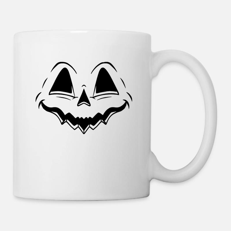 Squash Pumpkin Face Pumpkin Head Halloween - Tasse - Weiß