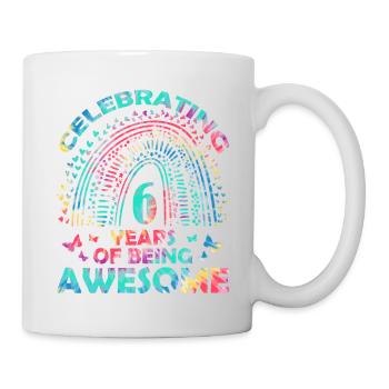 Nous fêtons 6 ans « génial » anniversaire - Mug blanc - blanc - Droite