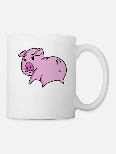 Pig Ass - Pig Butt - Tazza - bianco