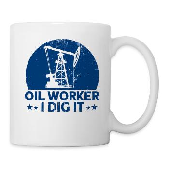 Gas Worker Oilfield Working in Fracking Gift - Mug - white - Right