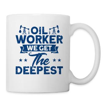 Oil Field Workers Oilfield Working in Fracking - Mug - white - Right