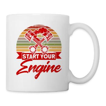 Autorennen Drag Racer Drag Race Geschenk - Tasse - Weiß - Rechts