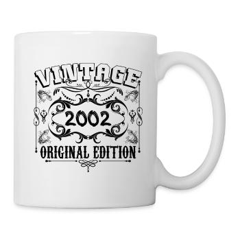 2002| Vintage Aged Original 2002 Geburtstagsgeschenk - Tasse - Weiß - Rechts