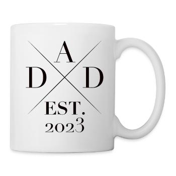 Dad est. 2023 expectant fathers family parents - Mug - white - Right