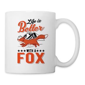 La vie est meilleure avec un Fox Rotfuchs Fuchs - Mug blanc - blanc - Droite