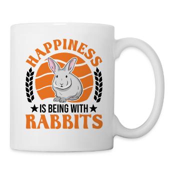 Kaninchen Glück Häschen Hase Kaninchen - Tasse - Weiß - Rechts