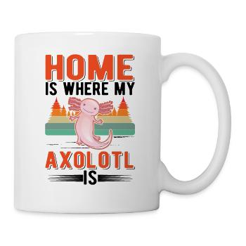 La maison est l’endroit où mon Axolotl est un amphibien à queue - Mug blanc - blanc - Droite