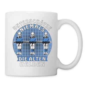 UNTERSCHÄTZE NIEMALS DIE ALTEN HELDEN - Tasse - Weiß - Rechts
