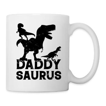 Daddysaurus - Papasaurus Papa Dinosaure Papa Din - Mug blanc - blanc - Droite