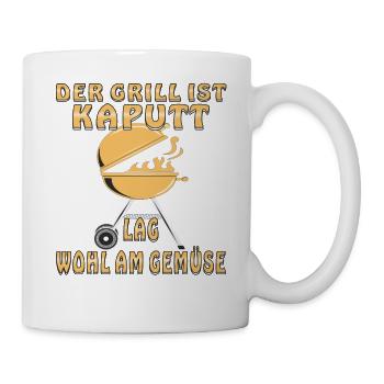 DER GRILL IST KAPUTT - Tasse - Weiß - Rechts