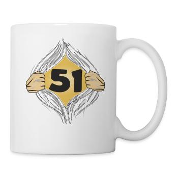 51 HEMD AUFZIEHEN - Tasse - Weiß - Rechts