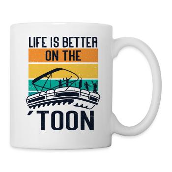 Pontonboot Kapitän Bootfahren See Pontoon - Tasse - Weiß - Rechts