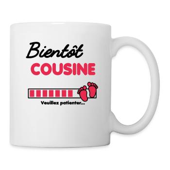 Bientôt Cousine Annonce grossesse future Cousine - Mug blanc - blanc - Droite