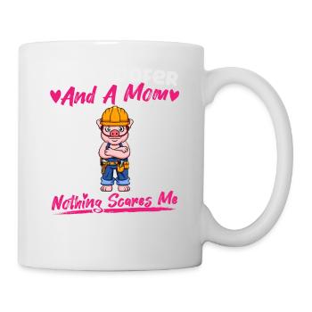 Je suis couvreur et maman rien ne me fait peur - Mug blanc - blanc - Droite