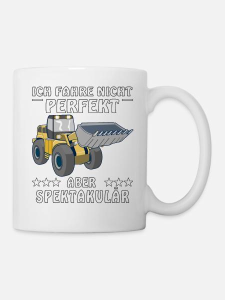 RADLADER ICH FAHRE NICHT PERFEKT ABER SPEKTAKU - Tasse - Weiß