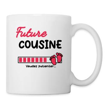 Annonce grossesse Cousine Future Cousine - Mug blanc - blanc - Droite