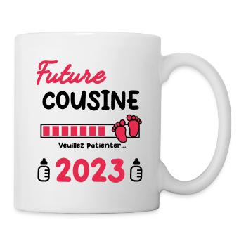 Annonce grossesse Cousine Future Cousine 2023 - Mug blanc - blanc - Droite