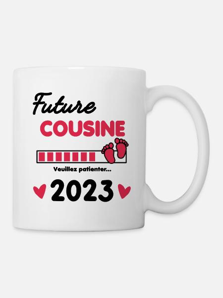 Future Cousine 2023 cadeau future Cousine - Mug blanc - blanc