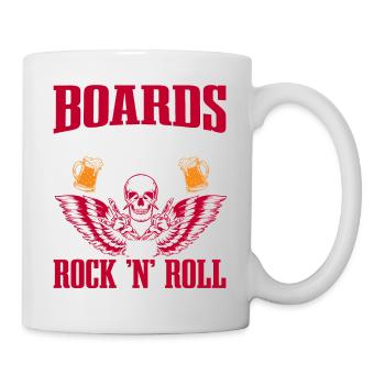 Rock and Roll, Beer Concert Skateboarding - Mug - white - Right