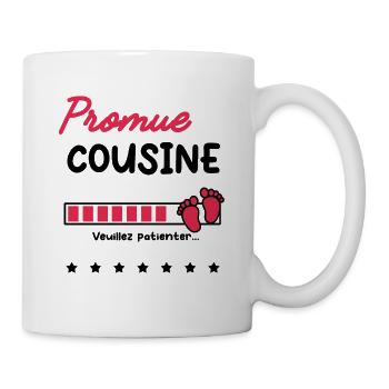 Promue Cousine future Cousine - Mug blanc - blanc - Droite