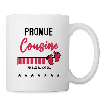 promue Cousine cadeau naissance future Cousine - Mug blanc - blanc - Droite