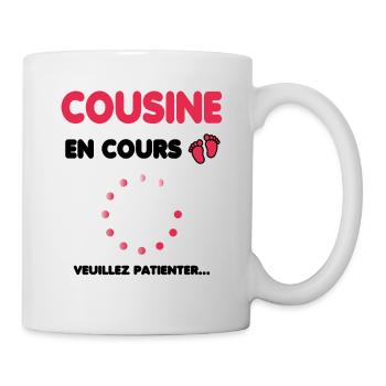 Cousine en cours future Cousine - Mug blanc - blanc - Droite
